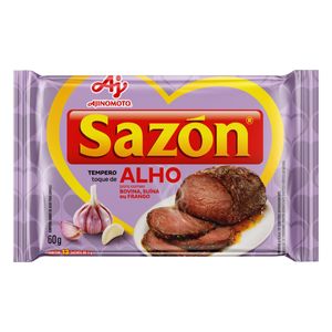 Tempero p/ Carnes Sazón Toque de Alho Pacote 60g c/12 Unid