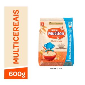 Cereal Infantil Mucilon Multicereais Pacote 600g Embalagem Econômica