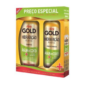 Kit Niely Gold Shampoo 275ml + Condicionador 175ml Água de Coco