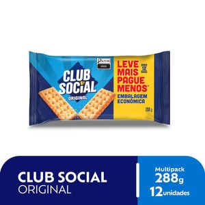 Biscoito Salgado Club Social Original Embalagem Econômica 288g