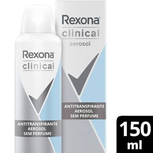 Desodorante Aerossol Rexona s/ Perfume 96h Clinical 150ml