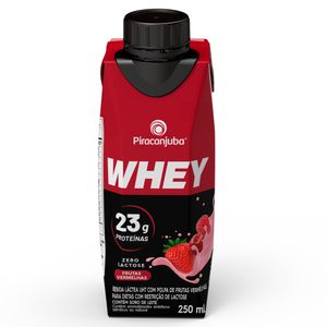 Bebida Láctea Uht Piracanjuba Whey 23g Proteinas Zero Lactose Frutas Vermelhas 250ml