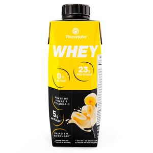 Bebida Láctea Uht Piracanjuba Whey 23g Proteinas Zero Lactose Banana 250ml