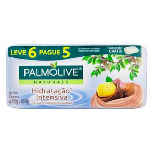 Sabonete em Barra Palmolive Naturals Hidratação Intensiva Karité 85g Leve 6 Pague 5