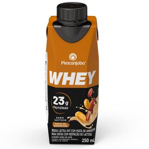 Bebida Láctea Uht Piracanjuba Whey 23g Proteinas Zero Lactose Pasta de Amendoim 250ml