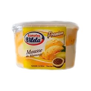 Sorvete Vilela Premium Mousse de Maracujá 1.5l