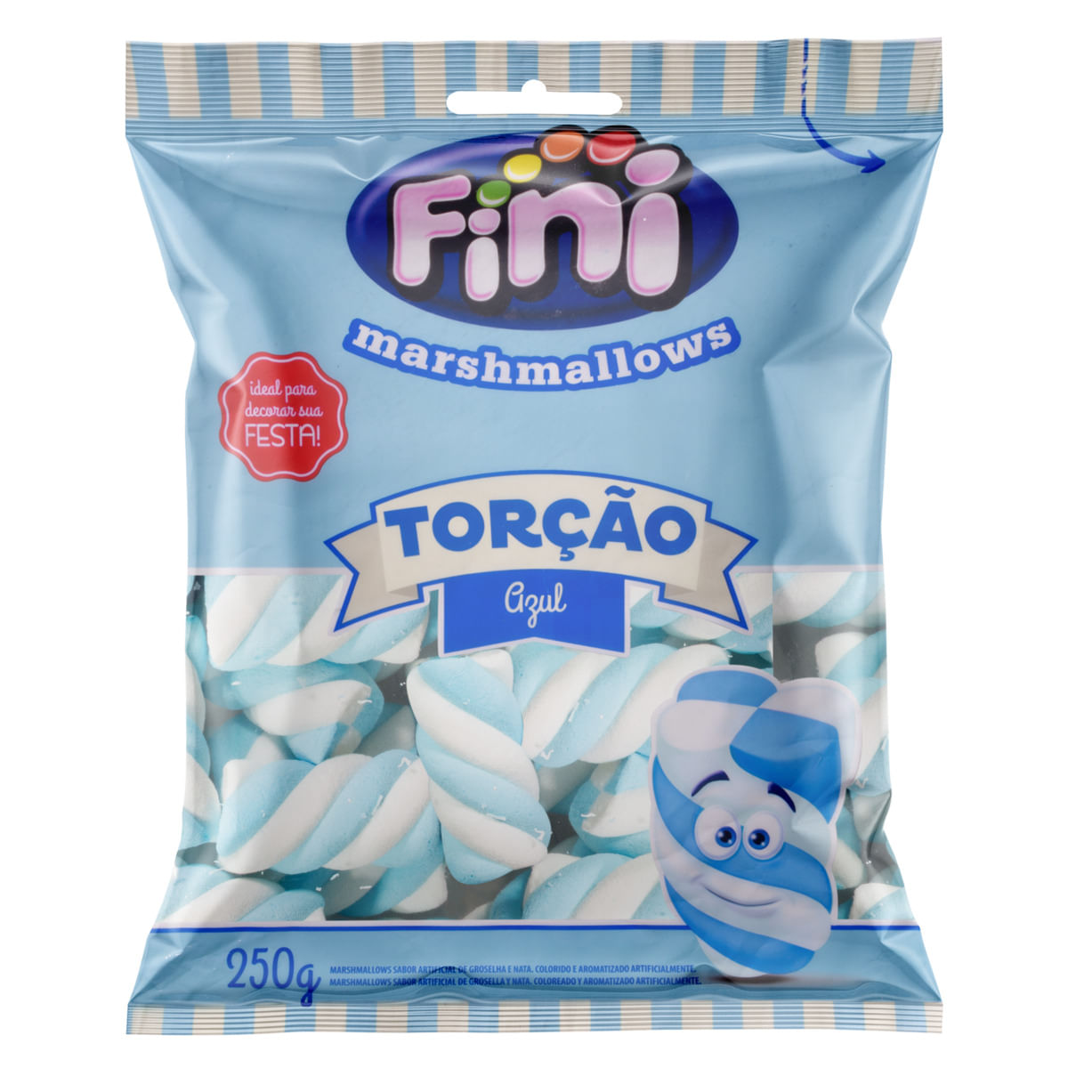 Marshmallow Fini Torção Azul 250g Balas E Pastilhas Bretasatacarejo 8137