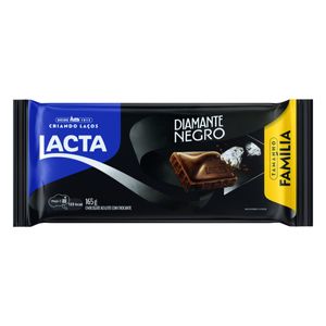 Chocolate em Barra ao Leite Lacta Diamante Negro 165g Tamanho Família