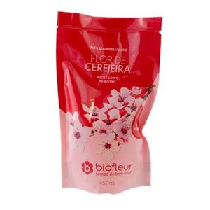 Sabonete Líquido Biofleur Flor Cereja Refil 450ml