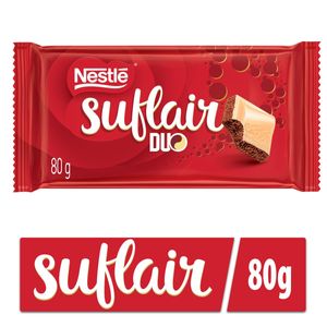 Chocolate Nestlé Suflair Duo ao Leite e Branco Aerado Pacote 80g