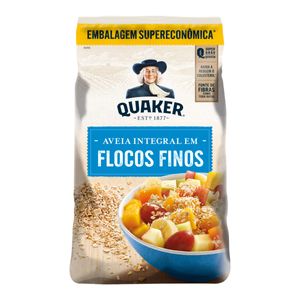 Aveia em Flocos Quaker Finos Pacote 750g Embalagem Supereconômica