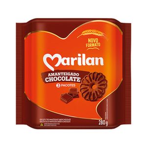 Biscoito Marilan Amanteigado Chocolate Pacote 280g