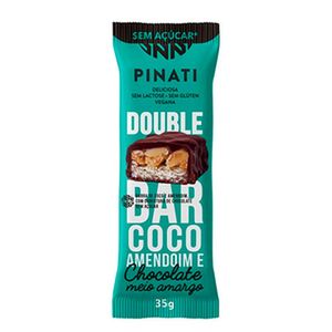 Barra de Nuts Pinati Double Coco, Amendoim e Chocolate Meio Amargo 35g