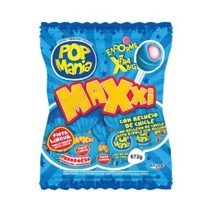 Pirulito Pop Mania Maxxi Framboesa 672g