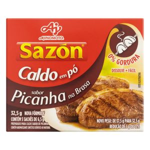 Caldo em Pó Sazon Picanha na Brasa 32.5g c/ 5 Unid