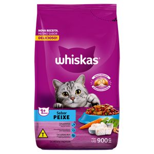 Alimento p/ Gatos Whiskas Premium Adultos 1+ Peixe 900g