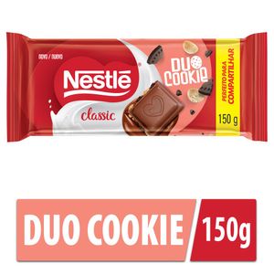 Chocolate em Barra Nestlé Classic ao Leite c/ Biscoito Duo Cookie 150g