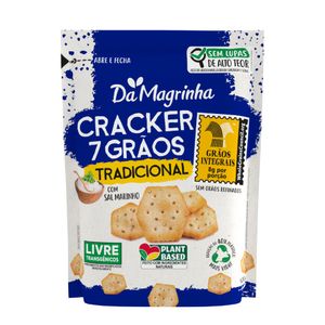 Biscoito Cracker Da Magrinha 7 Grãos Tradicional Pouch 120g