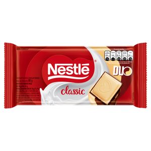 Chocolate em Barra Classic ao Leite e Branco Duo 80g