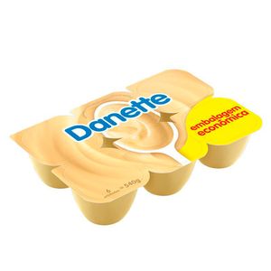 Sobremesa Láctea Danette Chocolate Branco Bandeja 540g c/ 6 Unid