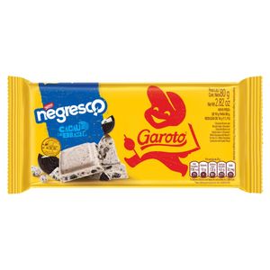 Chocolate em Barra Garoto Chocolate Branco c/ Biscoito Negresco 80g