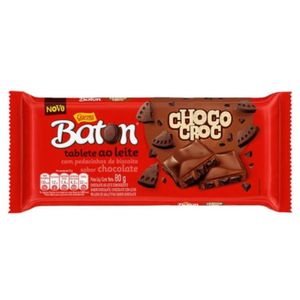 Chocolate em Barra Baton Garoto ao Leite Choco Croc 80g