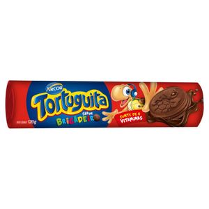 Biscoito Recheado Tortuguita Chocolate Recheio Brigadeiro 120g