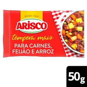 Tempero em Pó Arisco Tempera Mais p/ Carnes, Feijão e Arroz Pacote 50gc/ 10 Unid de 5g Cada