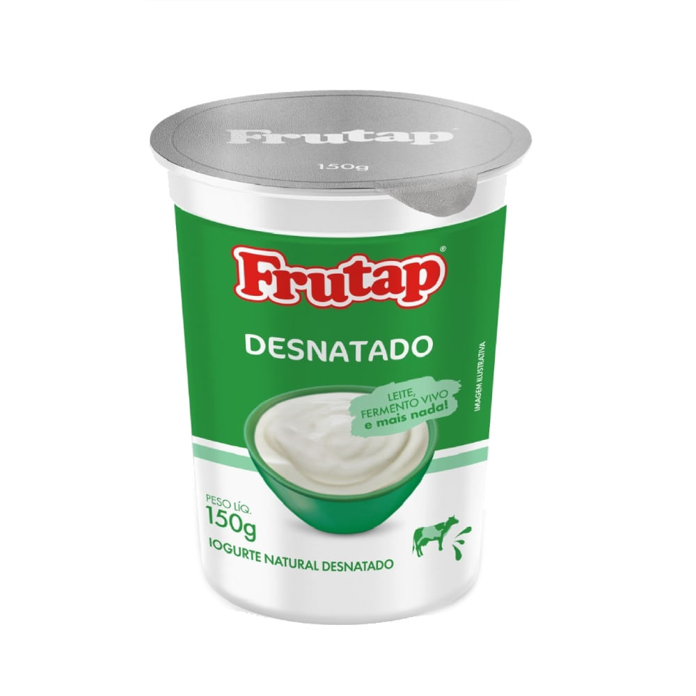 Iogurte Natural Frutap Desnatado 150g | Natural | Bretasatacarejo