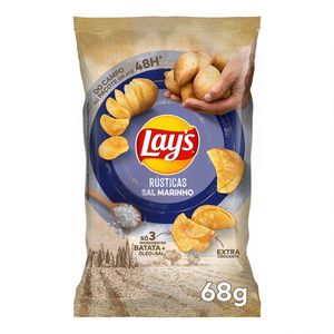 Batata Frita Lays Rústica Sal Marinho 68g