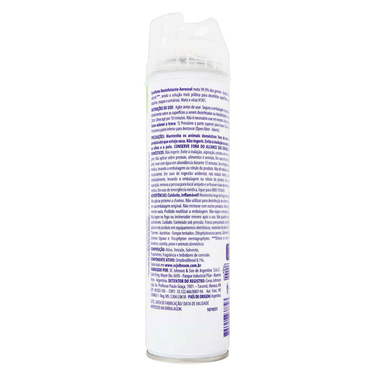 Desinfetante Lysoform Aerossol Original 360ml, Limpadores