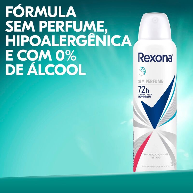 Desodorante Aerossol Rexona s/ Perfume 150ml, Desodorante