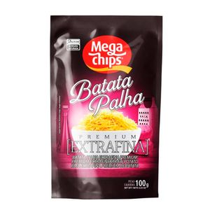 Batata Palha Extra Fina Mega Chips Temperada Pouch 100g