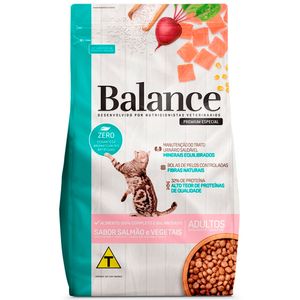 Alimento p/ Gatos Balance Adultos Salmão e Vegetais Pouch 900g