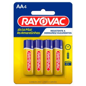 Pilha Rayovac Amarelinha AA4 c/ 4 Unid