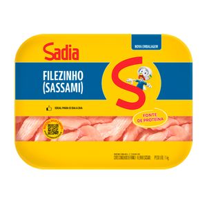 Filezinho de Peito de Frango Sassami Sadia Bandeja 1Kg