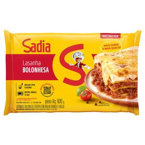 Lasanha Sadia Bolonhesa Congelada 600g