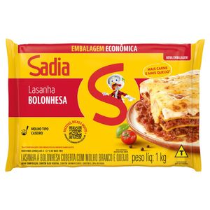 Lasanha Sadia Bolonhesa Congelada 1Kg