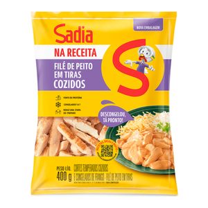 Peito de Frango Sadia em Tiras s/ Pele s/ Osso na Receita IQF 400g