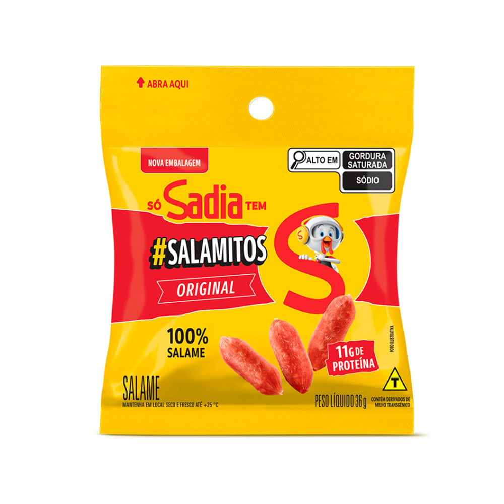 Salamito Sadia Snack Tradicional 36g, Salame