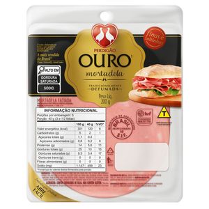 Mortadela Perdigão Ouro Defumada Fatiada 200g