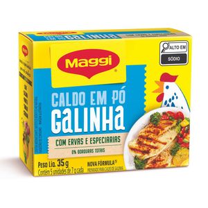 Caldo em Pó Maggi Galinha Caixa 35g c/ 5 Unid