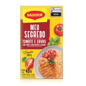 Tempero Granulado Maggi Meu Segredo Tomate e Ervas Caixa 49g c/ 7 Unid