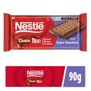 Chocolate Nestlé Choco Trio Chocolate/Biscoito Chocolate 90g