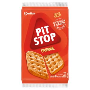 Biscoito Marilan Pit Stop Original Pacote 137g c/ 6 Unid de 22.8g Cada