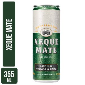 Bebida Alcoólica Mista Xeque Mate Gaseificada Lata MateRum/Guaraná/Limão355ml