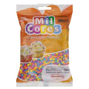 Confeito Mavalério Mil Cores Coração Pacote 150g