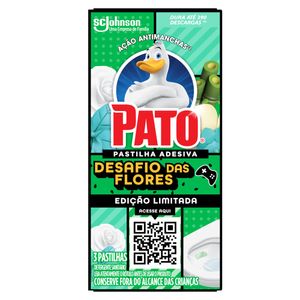 Detergente Sanitário Pastilha Adesiva Pato Desafio das Flores c/3 Unid Edição Limitada