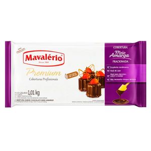 Chocolate em Barra Mavalério Premium Meio Amargo 1.01Kg