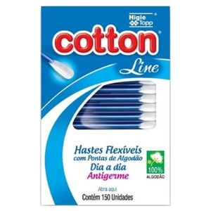 Hastes Flexíveis Cotton Line Family Care c/ 150 Unid